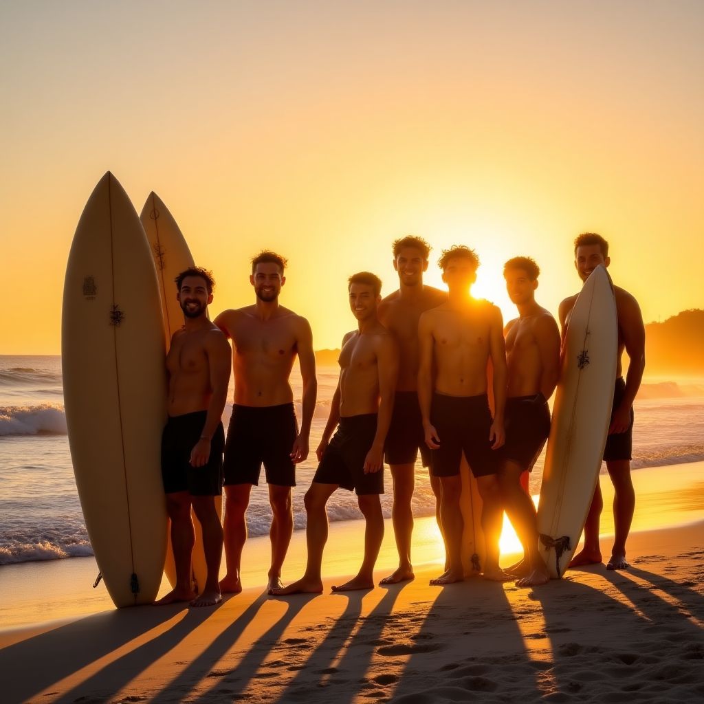 Aussie Surf team on a beach