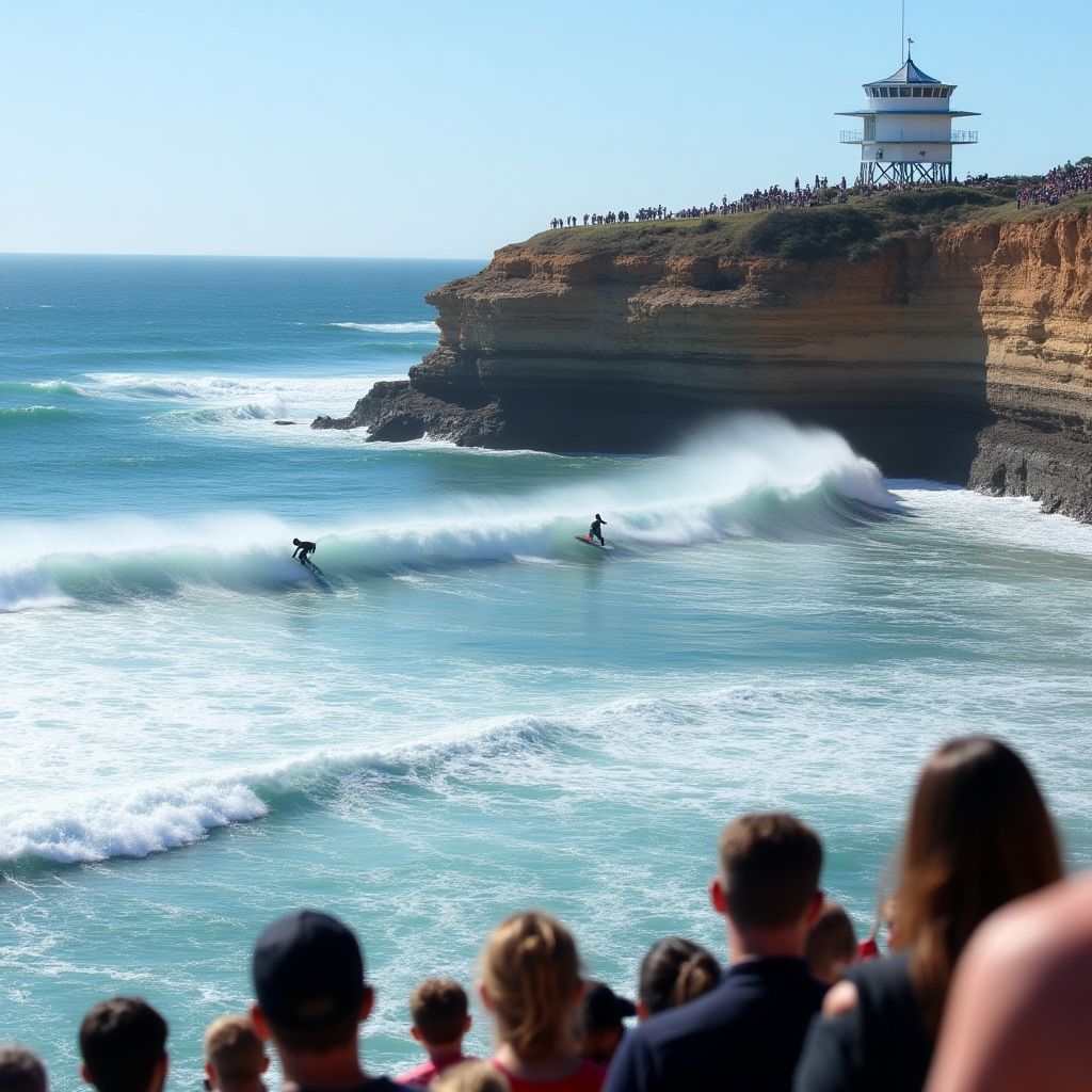 Surf competition at Bells Beach